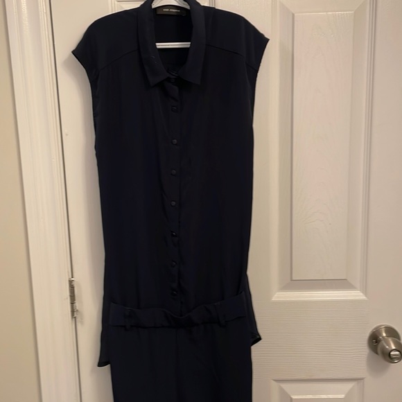 Coo copine jumper. Navy. Size small. Back is sheer. Belt loops. Beautiful - Picture 1 of 6